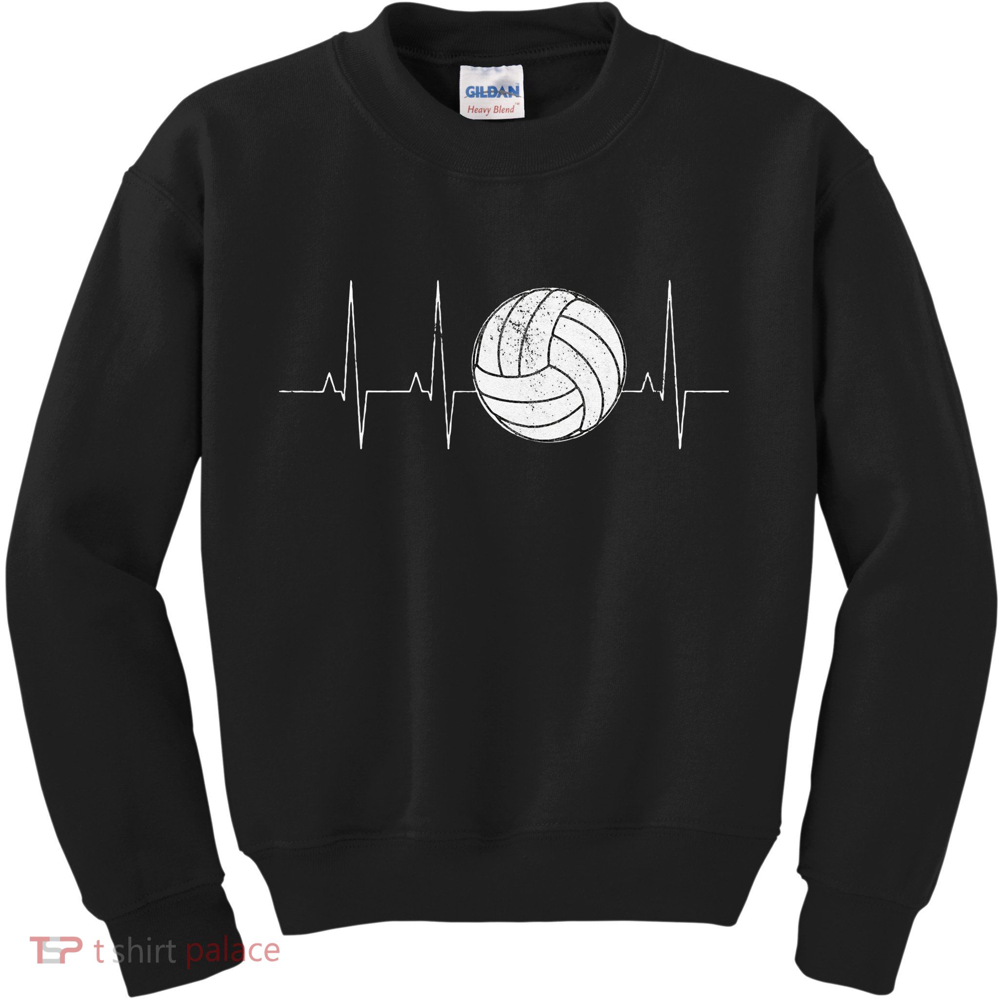 Volleyball Heartbeat As Funny Volleyball Gift Ideas Kids Sweatshirt
