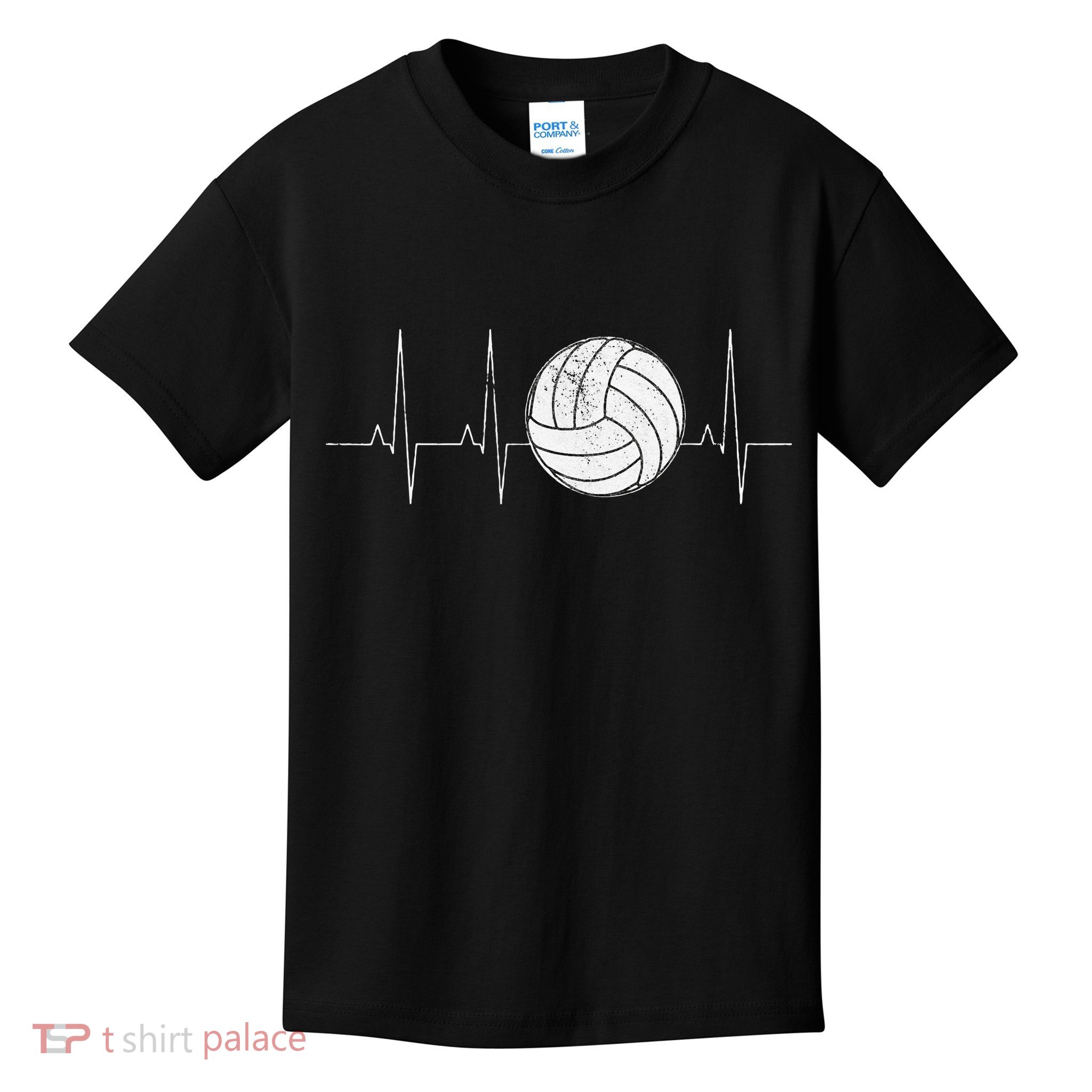 Volleyball Heartbeat As Funny Volleyball Gift Ideas Kids T-Shirt