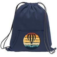 Vintage Hot Air Balloon And Ballooning Design Sky Adventure Sweatshirt Cinch Pack Bag