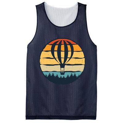 Vintage Hot Air Balloon And Ballooning Design Sky Adventure Mesh Reversible Basketball Jersey Tank