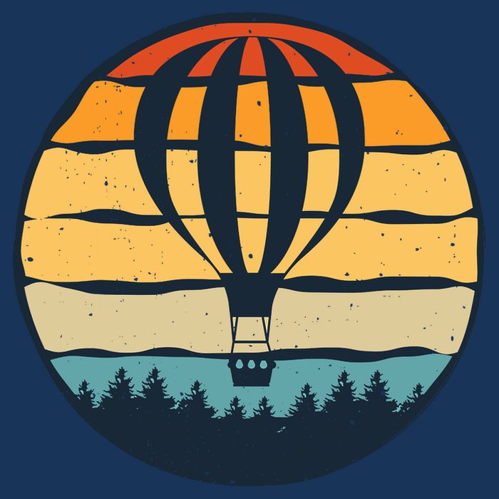 Vintage Hot Air Balloon And Ballooning Design Sky Adventure Womens Tank Top