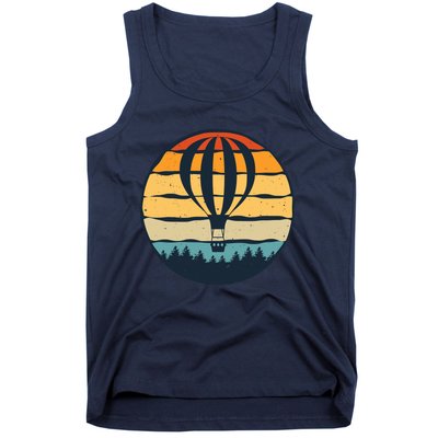 Vintage Hot Air Balloon And Ballooning Design Sky Adventure Tank Top