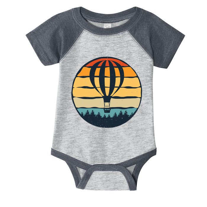 Vintage Hot Air Balloon And Ballooning Design Sky Adventure Infant Baby Jersey Bodysuit