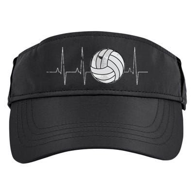 Volleyball Heartbeat As Funny Volleyball Gift Ideas Adult Drive Performance Visor