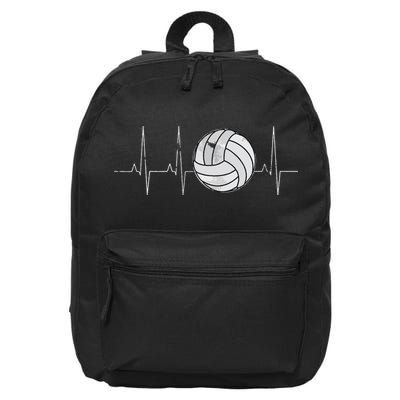 Volleyball Heartbeat As Funny Volleyball Gift Ideas 16 in Basic Backpack