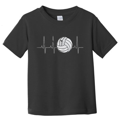 Volleyball Heartbeat As Funny Volleyball Gift Ideas Toddler T-Shirt