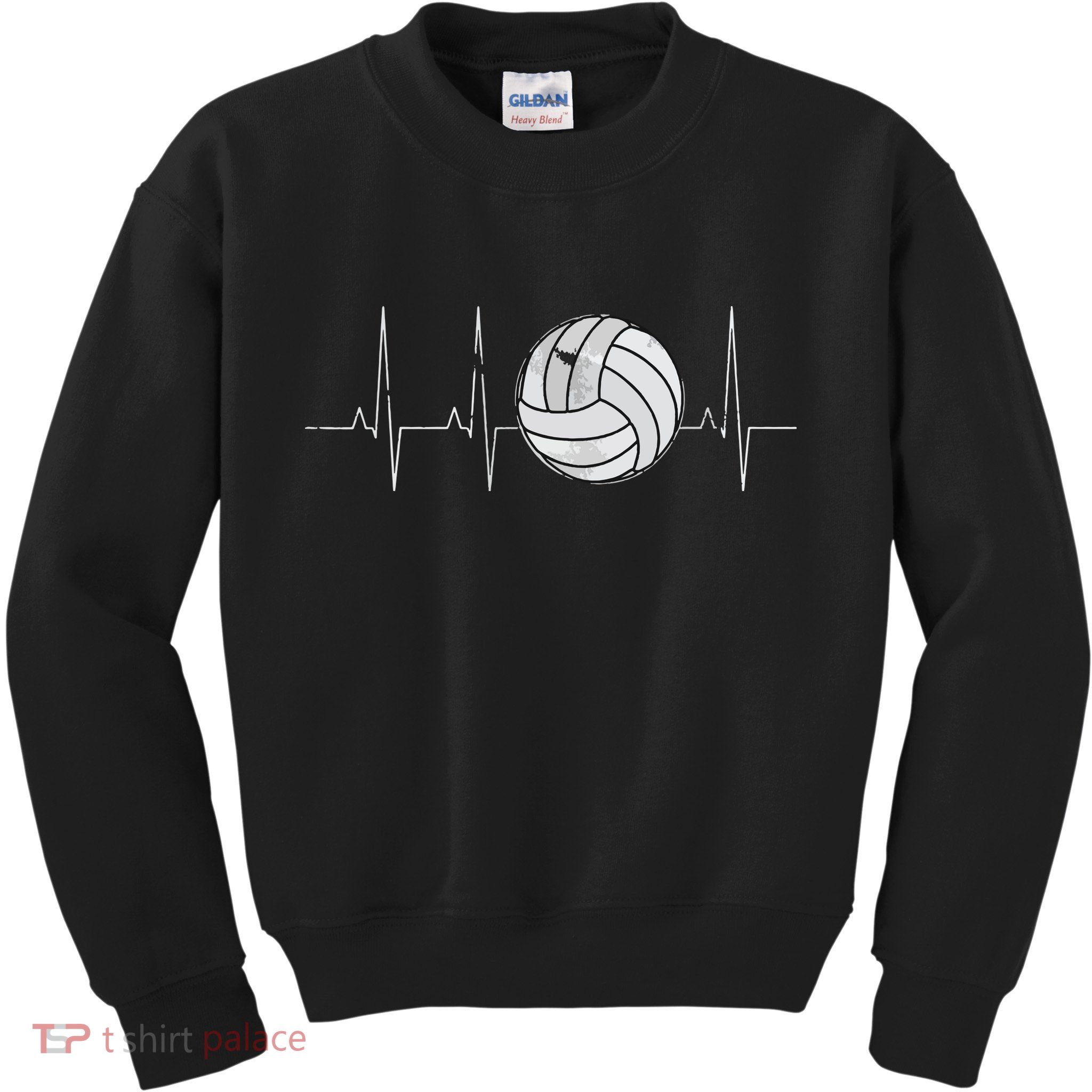 Volleyball Heartbeat As Funny Volleyball Gift Ideas Kids Sweatshirt