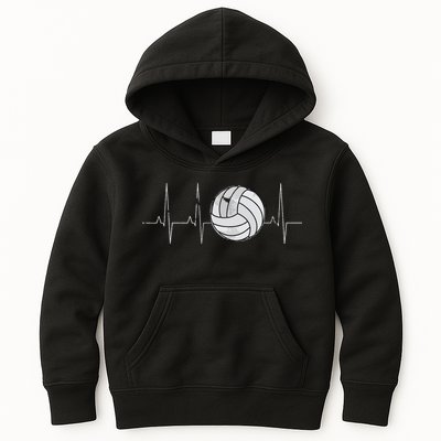 Volleyball Heartbeat As Funny Volleyball Gift Ideas Kids Hoodie