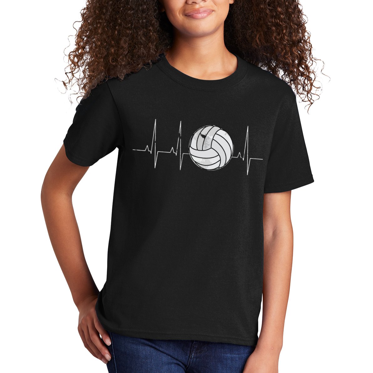 Volleyball Heartbeat As Funny Volleyball Gift Ideas Kids T-Shirt