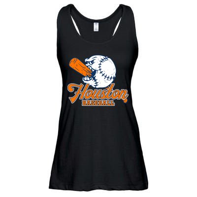 Vintage Houston Baseball Space City Retro Ladies Essential Flowy Tank
