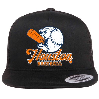 Vintage Houston Baseball Space City Retro Flat Bill Trucker Hat