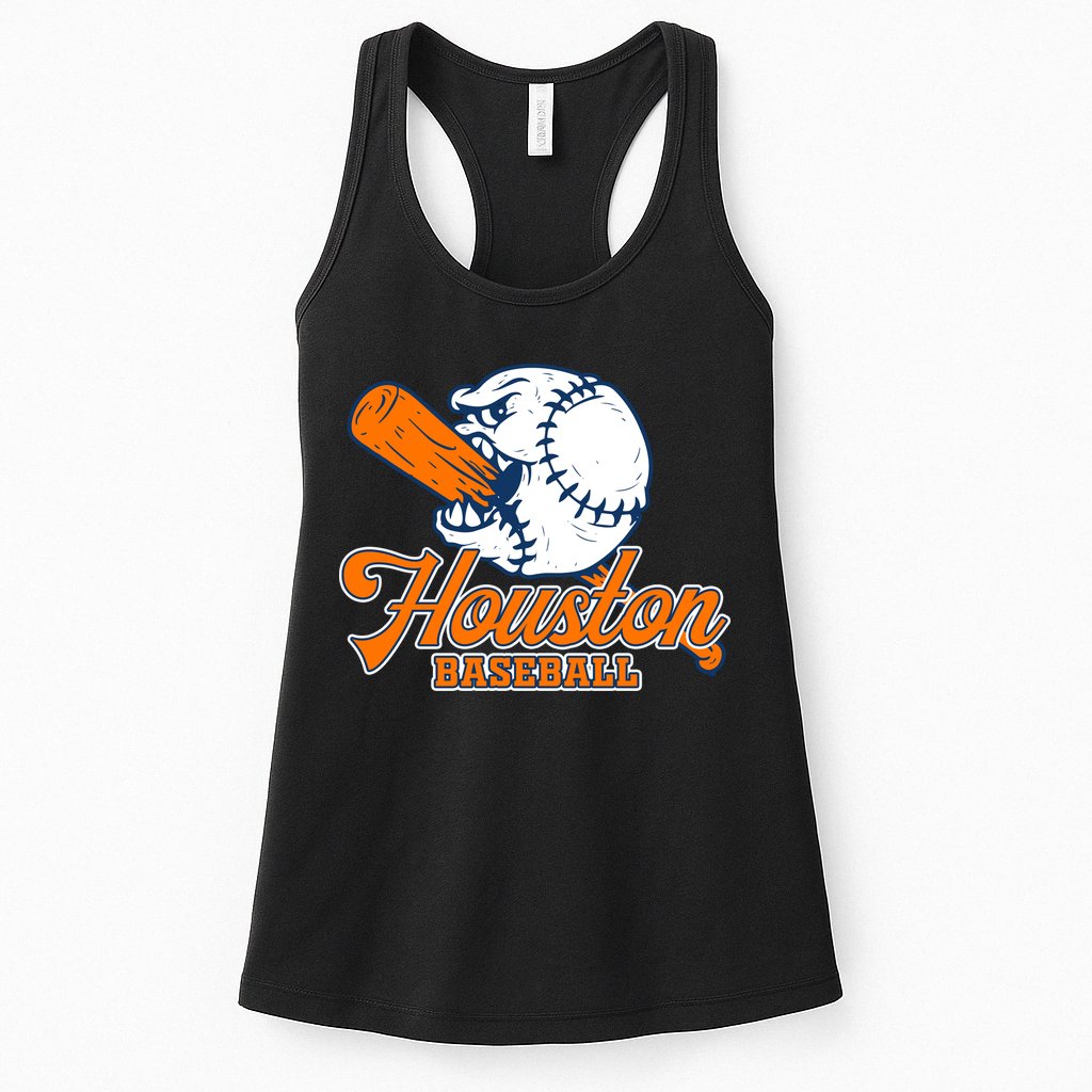 Vintage Houston Baseball Space City Retro Womens Tank Top