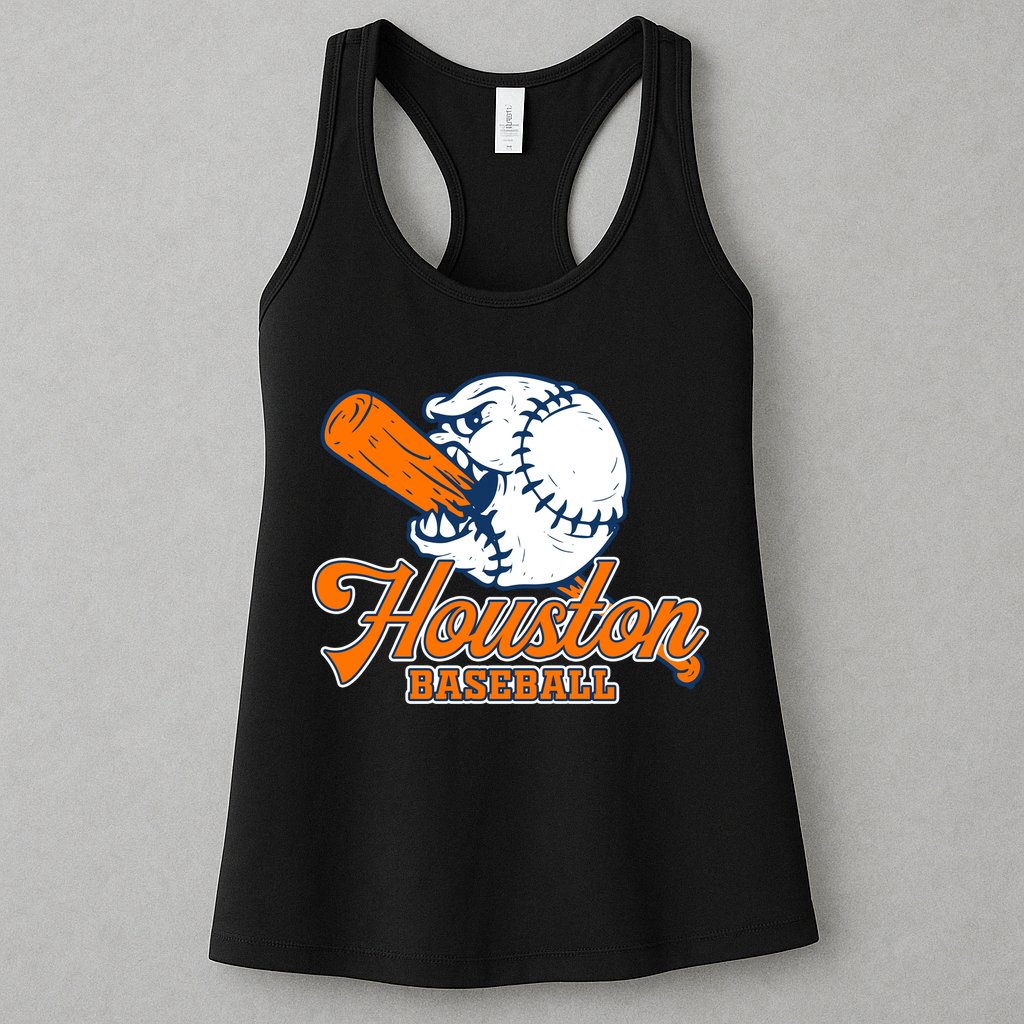 Vintage Houston Baseball Space City Retro Womens Tank Top