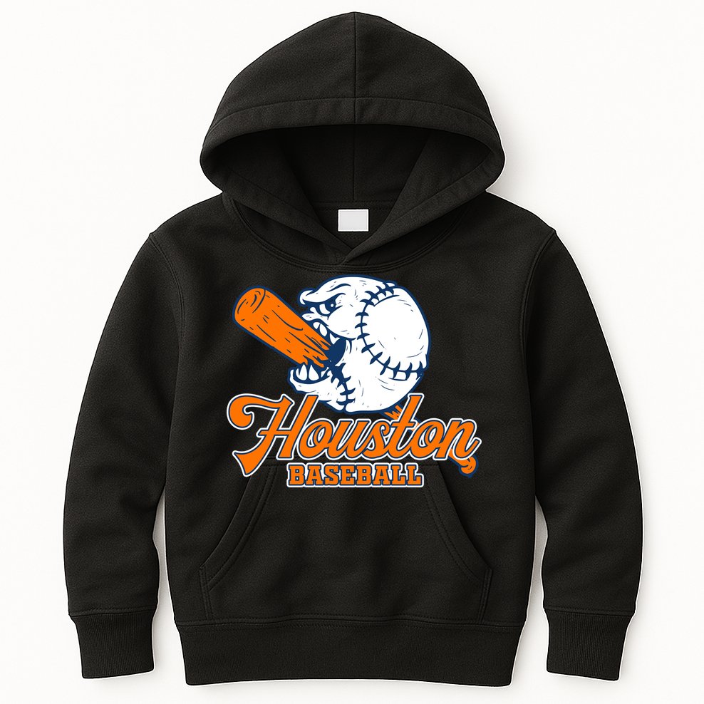 Vintage Houston Baseball Space City Retro Kids Hoodie
