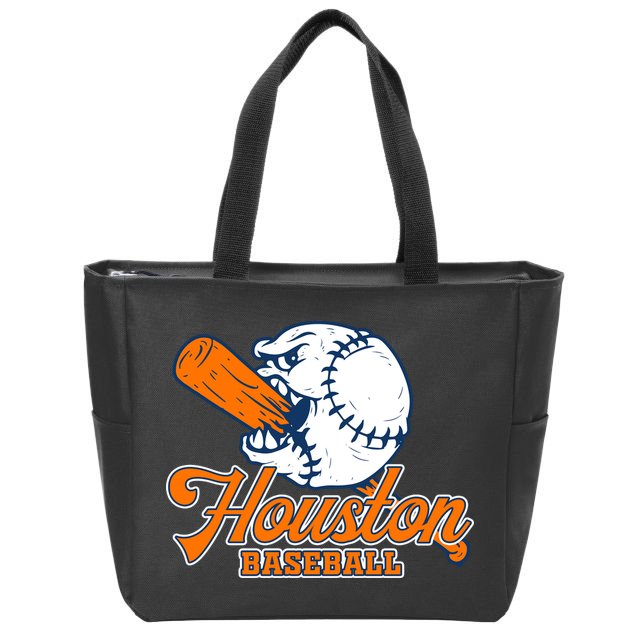 Vintage Houston Baseball Space City Retro Zip Tote Bag