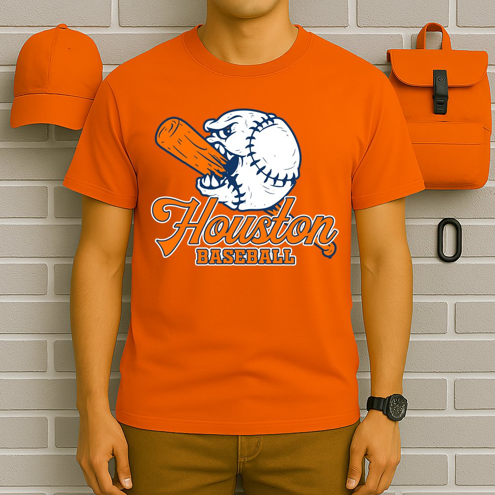 Vintage Houston Baseball Space City Retro T-Shirt