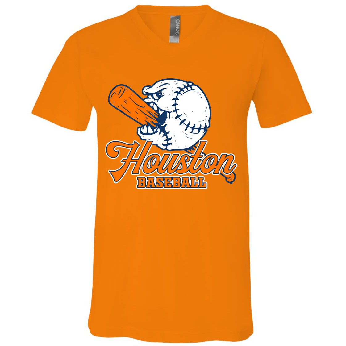 Vintage Houston Baseball Space City Retro V-Neck T-Shirt