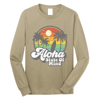 Vintage Hawaii Aloha State Hawaiian Beach Surfing Surf Gift Long Sleeve Shirt