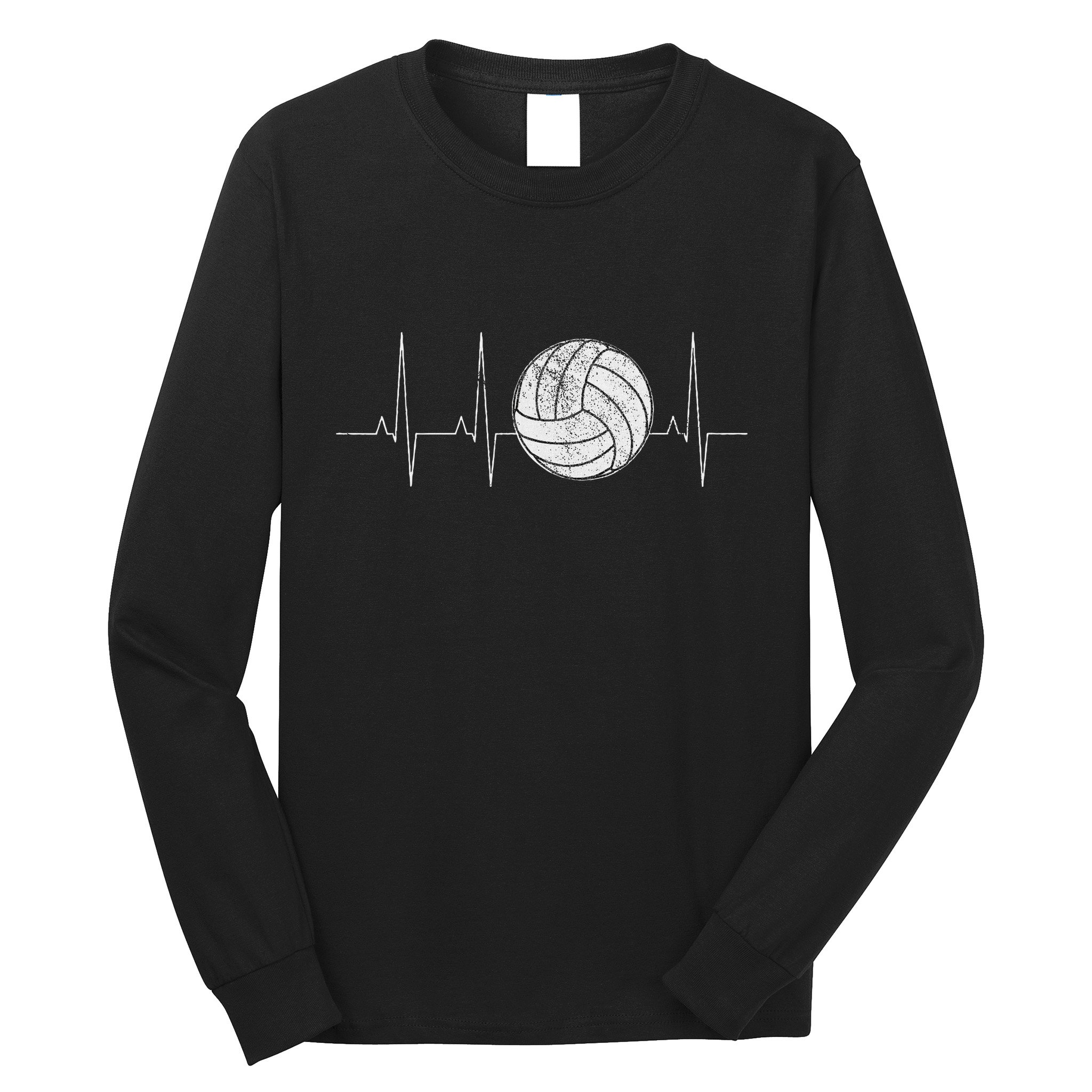 Volleyball Heartbeat As Funny Volleyball Gift Ideas Long Sleeve Shirt