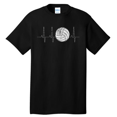 Volleyball Heartbeat As Funny Volleyball Gift Ideas Tall T-Shirt