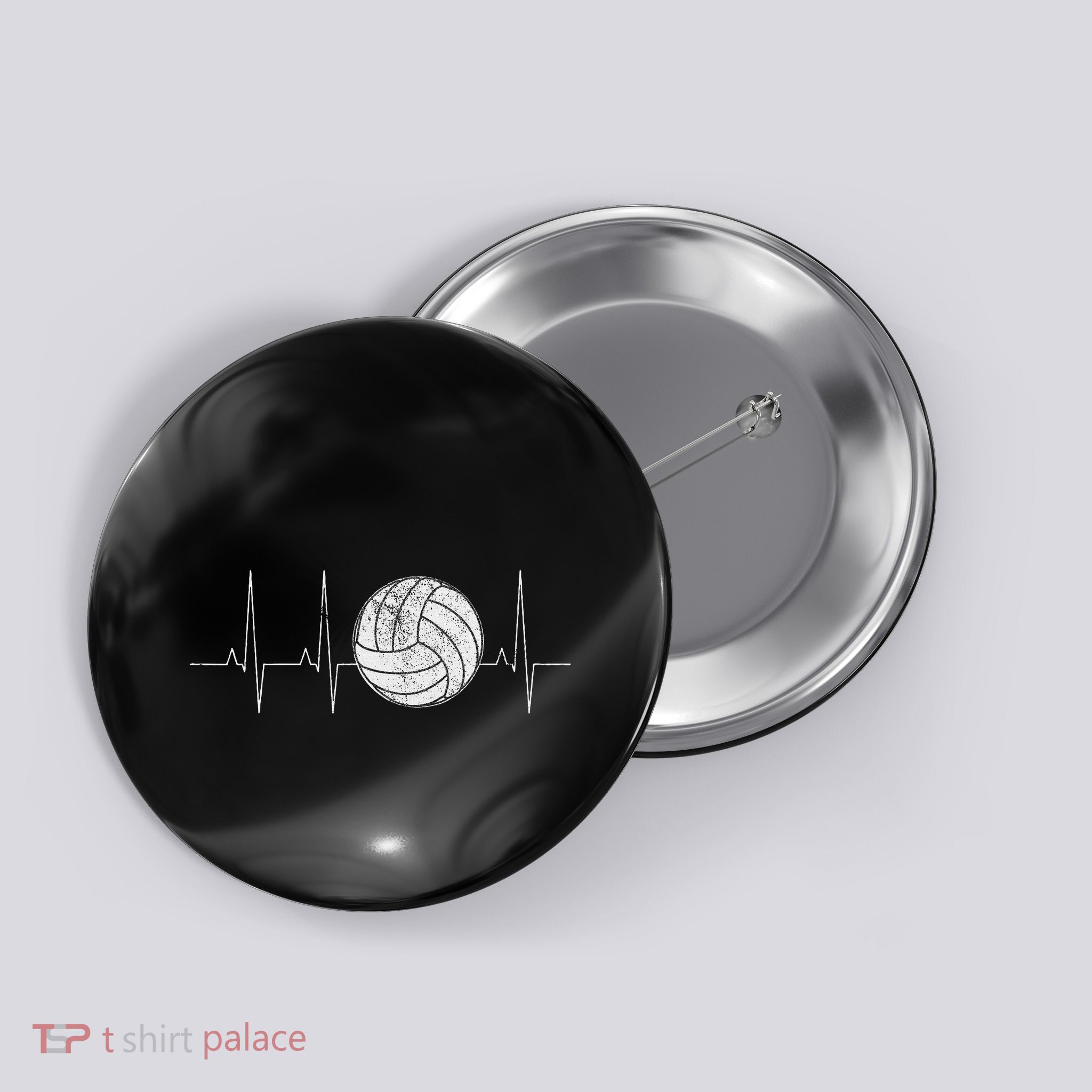 Volleyball Heartbeat As Funny Volleyball Gift Ideas Button