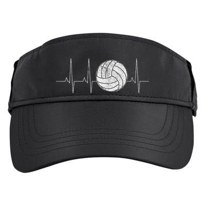 Volleyball Heartbeat As Funny Volleyball Gift Ideas Adult Drive Performance Visor