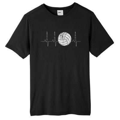 Volleyball Heartbeat As Funny Volleyball Gift Ideas Tall Fusion ChromaSoft Performance T-Shirt