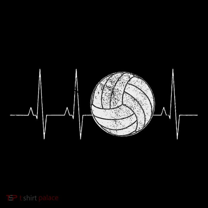 Volleyball Heartbeat As Funny Volleyball Gift Ideas Flatbill Hat