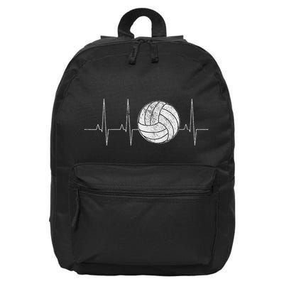Volleyball Heartbeat As Funny Volleyball Gift Ideas 16 in Basic Backpack