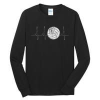 Volleyball Heartbeat As Funny Volleyball Gift Ideas Tall Long Sleeve T-Shirt