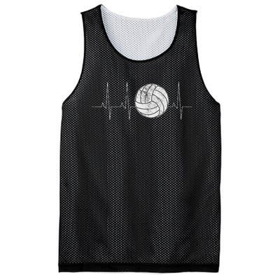 Volleyball Heartbeat As Funny Volleyball Gift Ideas Mesh Reversible Basketball Jersey Tank