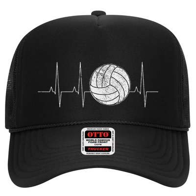 Volleyball Heartbeat As Funny Volleyball Gift Ideas Trucker Hat