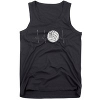 Volleyball Heartbeat As Funny Volleyball Gift Ideas Tank Top