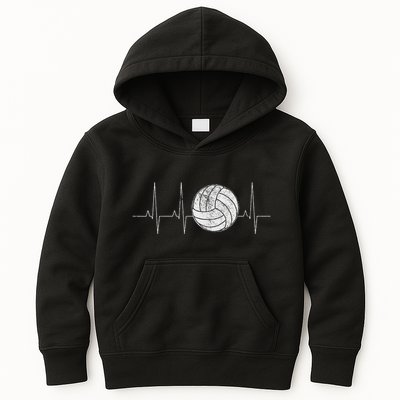 Volleyball Heartbeat As Funny Volleyball Gift Ideas Kids Hoodie