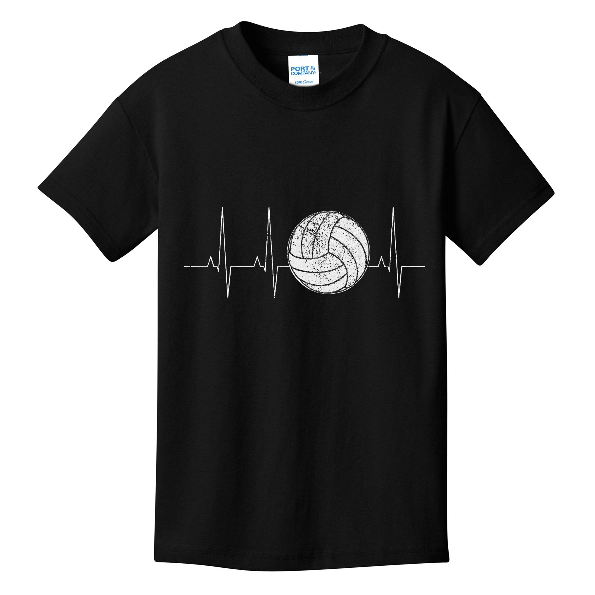 Volleyball Heartbeat As Funny Volleyball Gift Ideas Kids T-Shirt