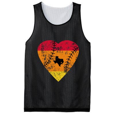 Vintage Houston Baseball Heart Mesh Reversible Basketball Jersey Tank