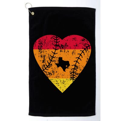 Vintage Houston Baseball Heart Golf Towel
