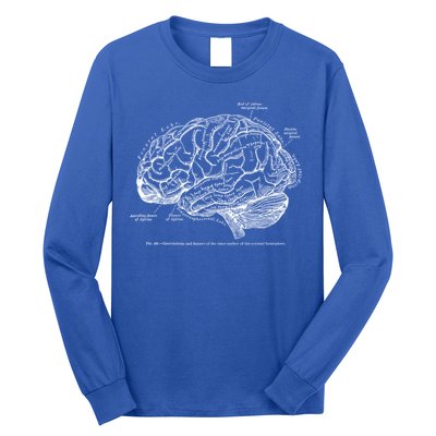 Vintage Hu Brain Anatomy Gift Long Sleeve Shirt