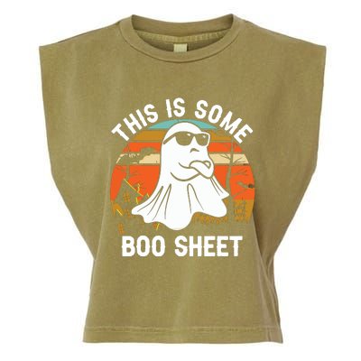 Vintage Halloween Boo Ghost Costume This Is Some Boo Sheet Garment-Dyed Women's Muscle Tee