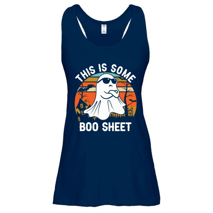 Vintage Halloween Boo Ghost Costume This Is Some Boo Sheet Ladies Essential Flowy Tank