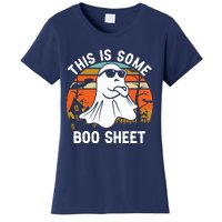 Vintage Halloween Boo Ghost Costume This Is Some Boo Sheet Women's T-Shirt