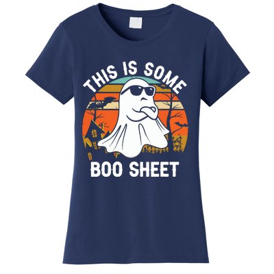 Vintage Halloween Boo Ghost Costume This Is Some Boo Sheet Women's T-Shirt