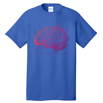 Vintage Hu Brain Anatomy Gift Tall T-Shirt