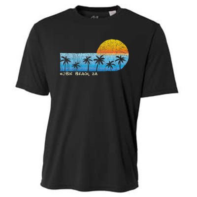 Vintage Hobie Beach Za Palm Trees & Sunset Beach Cooling Performance Crew T-Shirt