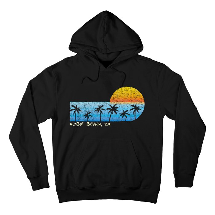 Vintage Hobie Beach Za Palm Trees & Sunset Beach Hoodie