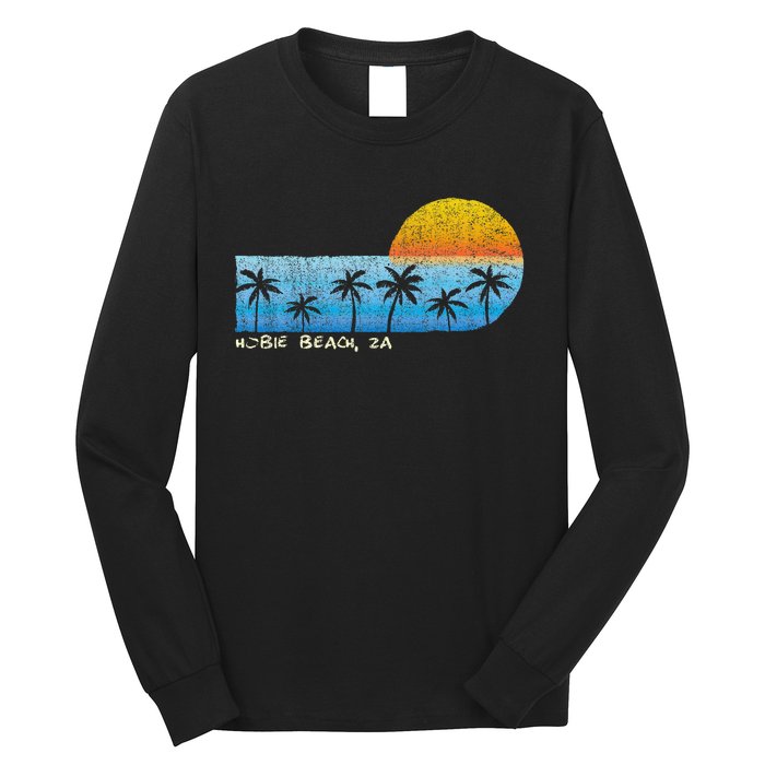 Vintage Hobie Beach Za Palm Trees & Sunset Beach Long Sleeve Shirt