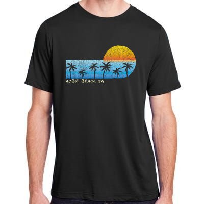 Vintage Hobie Beach Za Palm Trees & Sunset Beach Adult ChromaSoft Performance T-Shirt