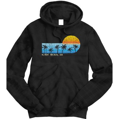 Vintage Hobie Beach Za Palm Trees & Sunset Beach Tie Dye Hoodie