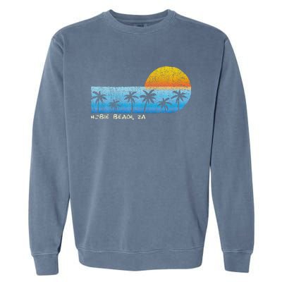 Vintage Hobie Beach Za Palm Trees & Sunset Beach Garment-Dyed Sweatshirt