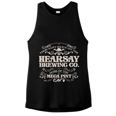 Vintage Hearsay Brewing Co. Where Happy Hour Is Any Time Ladies PosiCharge Tri-Blend Wicking Tank